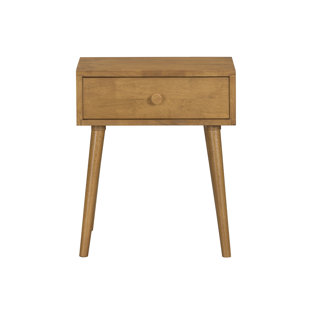 Table de chevet en bois massif avec tiroirs, capacité de 150 lb, table avec tiroirs de rangement Lux