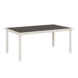 Berlin Gardens Vida Aluminum Matte White Base 73″ Dining Table