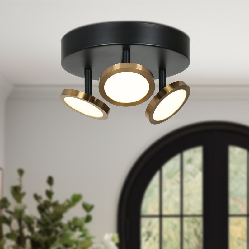Essinger 3 - Light Back LED Semi-Flush Mount Light with Adjustable Lamp Heads
