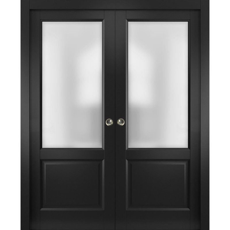 Portes coulissantes en verre givré Lucia, 48 po x 80 po