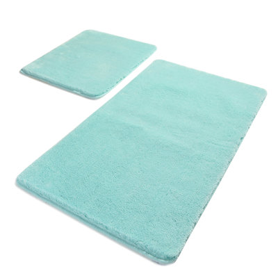 Ensemble de tapis de bain en acrylique de qualité supérieure (2 pièces) | 100% acrylique, antibactérien, antidérapant | Tapis de bain 19,7 po x 23,6 po et 23,6 po x 39,4 po | Lavable à la machine à 86 ° F, 1450 g / m² | Doux, durable, parfait pou