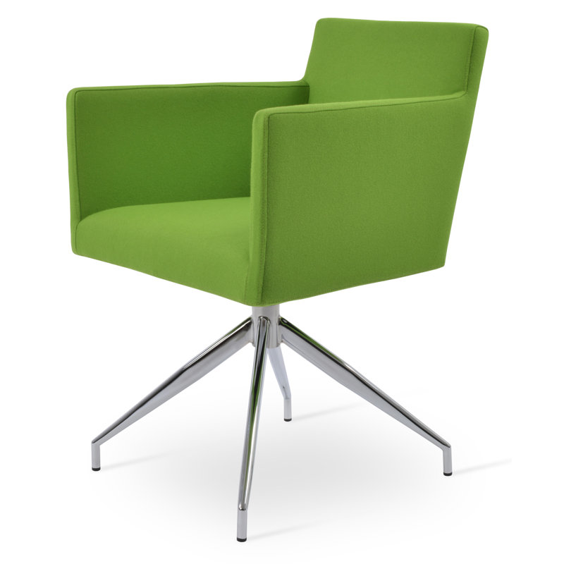 Brilon Upholstered Armchair, Wool - Pistachio