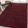 Arbelle Solid Low-Pile Dark Red Rug