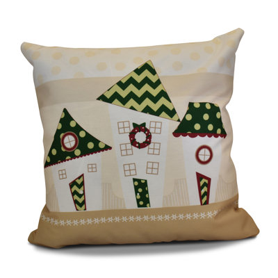 Housse de coussin d'extérieur carré Coastal Christmas