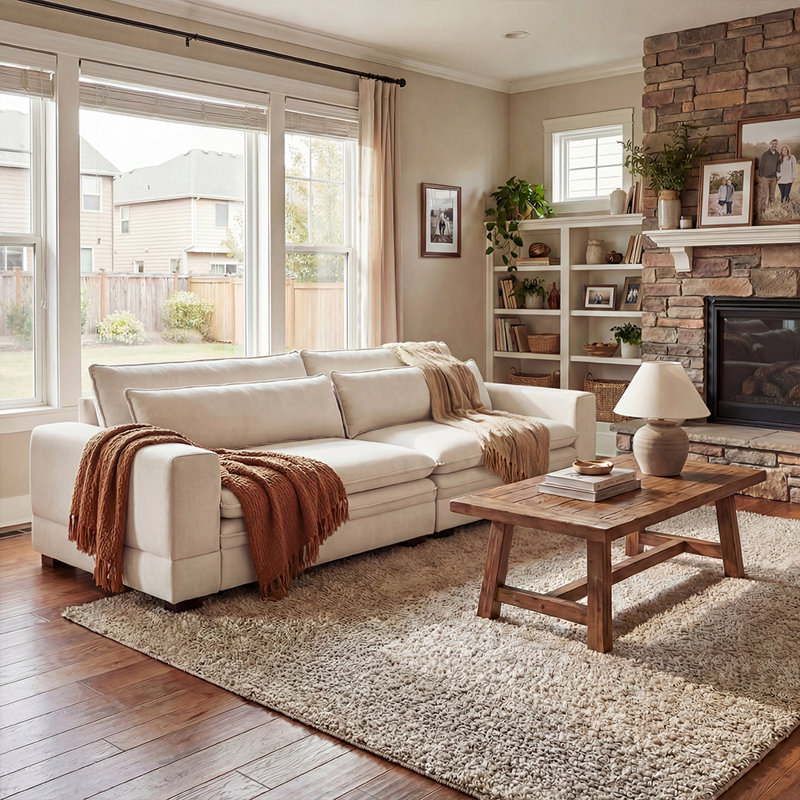 104" Modern 3-Seat Sofa Couch