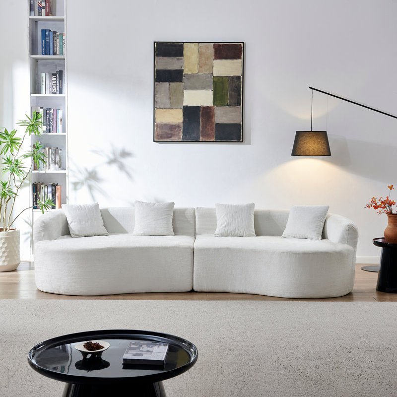 Canapé beige pour salon, 111,02 po L, Beige