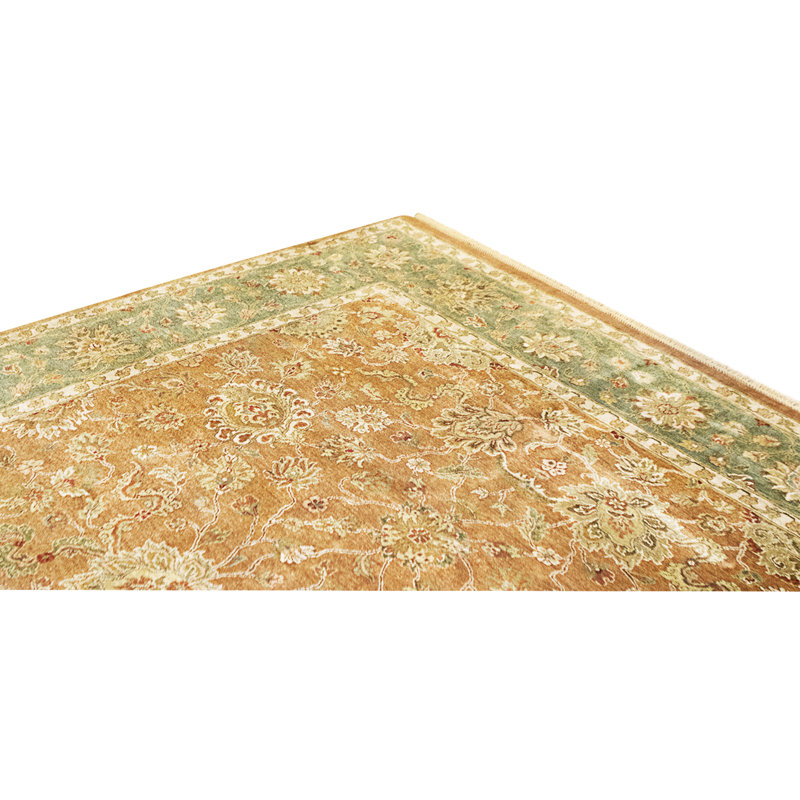 High-Quality Hand-Knotted Peach Area Rug
