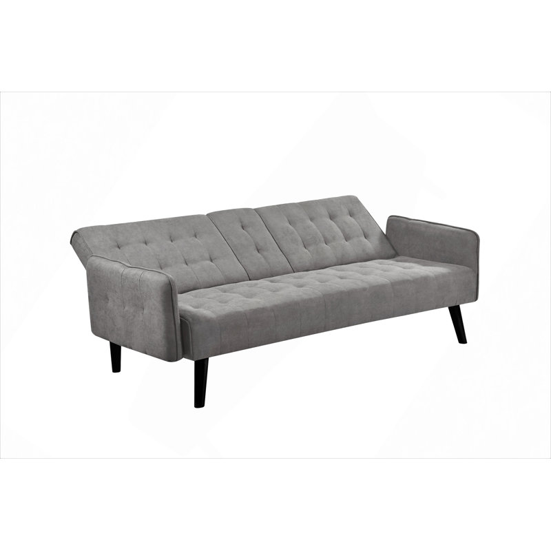 Canapé-lit de 72 po - Dossier convertible pliant en lit double avec porte-gobelet et table rabattable - Canapé en lin peu encombrant pour petits espaces - Assemblage facile