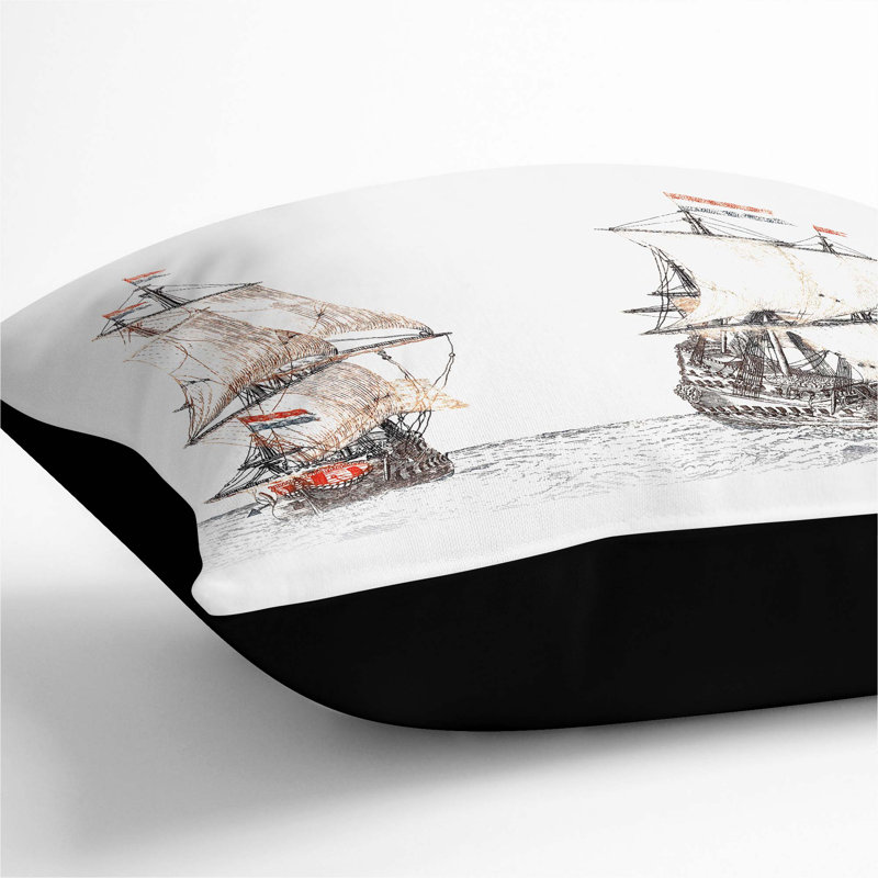 Square Throw Cushion, Black, 55cm H x 55cm W x 20cm D