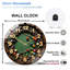 Horloge murale décorative avec boules de billard et chiffres - horloge murale moderne en verre 12 po
