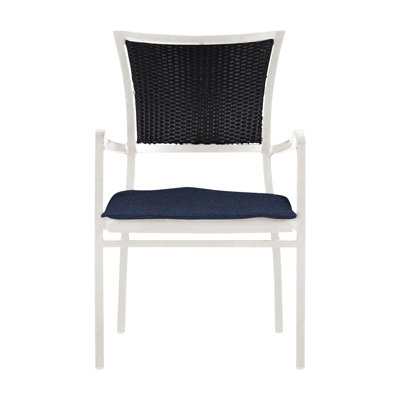 Aire Stacking Patio Dining Armchair With Cushions