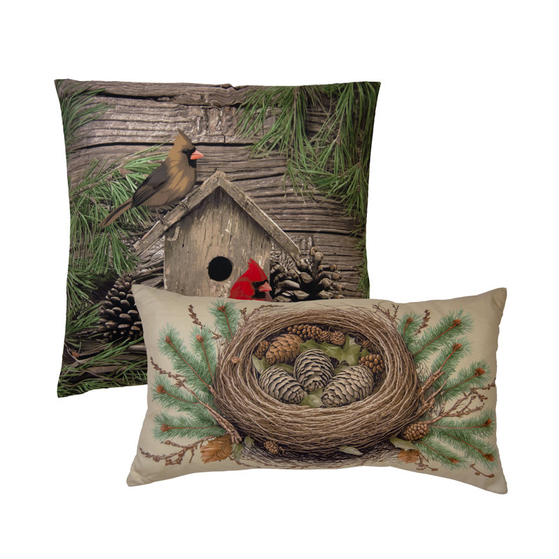 Donna Sharp Cardinal Pine 2pc Pillow Set