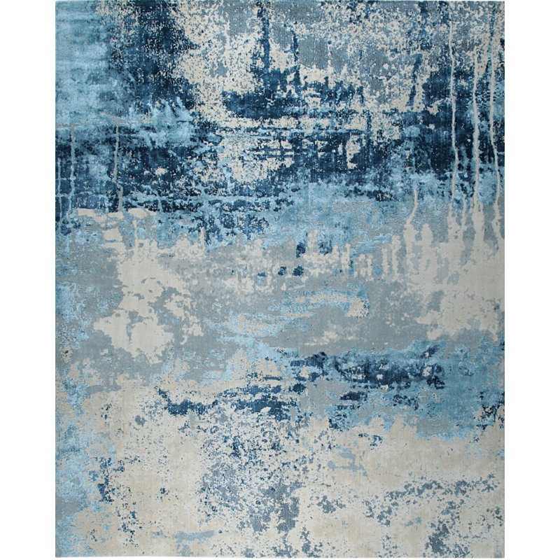 Tapis bleu 8 x 10