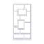 Bibliothèque rectangulaire à 10 tablettes en blanc