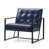 Navy Faux Leather
