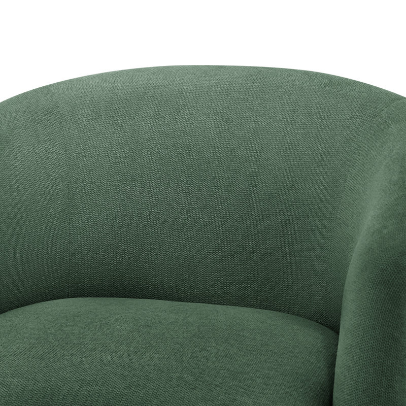 Fauteuil demi-tonneau Arlo, Mélange de polyester vert