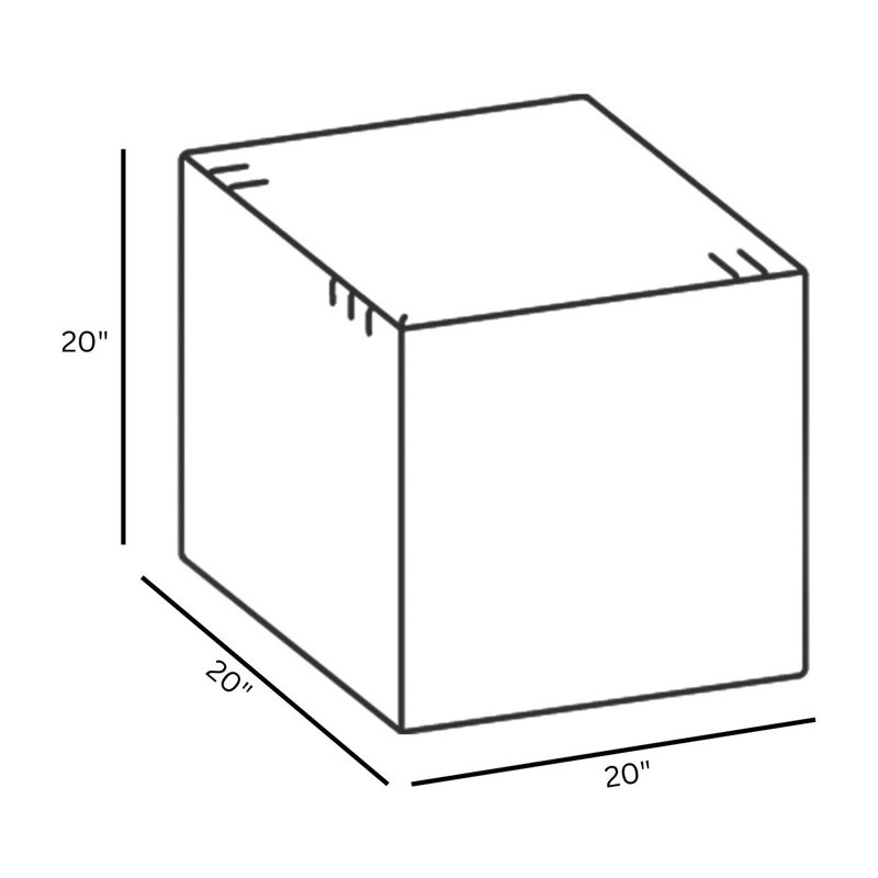 Pouf carré 20 po Berlin Gardes Lilly Hive, Gris