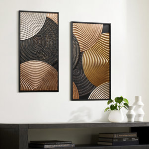 Modern Abstract Wall Art on Metal