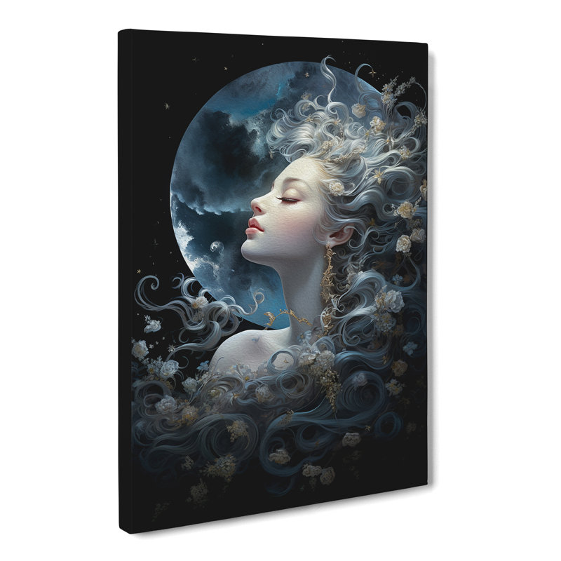 Moon Rococo - Wrapped Canvas, 76cm H x 50cm W x 3cm D