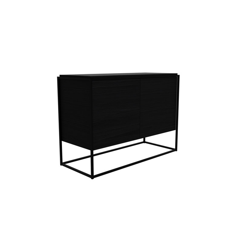 Monolit 43.3'' W Solid Wood Server, Black/Black Brush