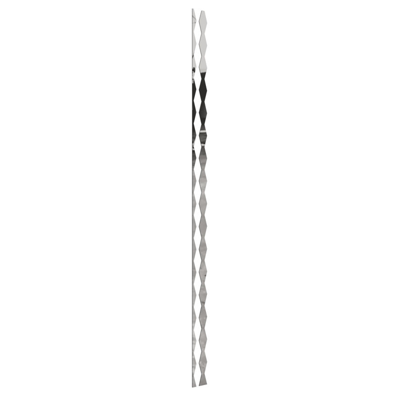 Ensemble de panneaux muraux décoratifs réglables en acrylique Cimarron (paquet de 24), Argent, H 94 po x l 2,75 po
