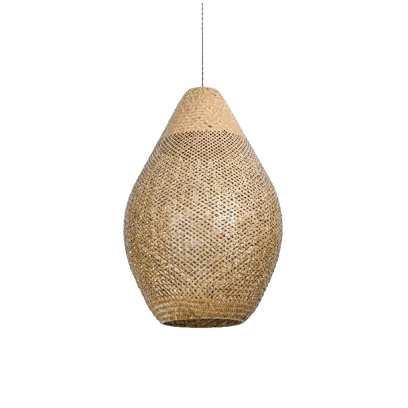 Luminaire suspendu en rotin naturel 20 po Teardrop, Does Not Apply, Natural
