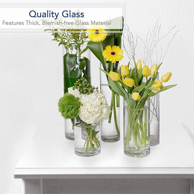 Khyrin Glass Table Vase, 12" H x 6" W x 6" D