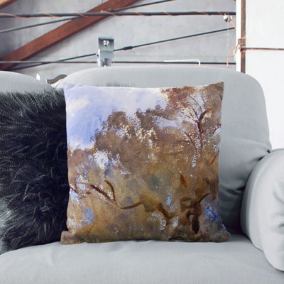 Treetops Against The Sky Square Throw Cushion