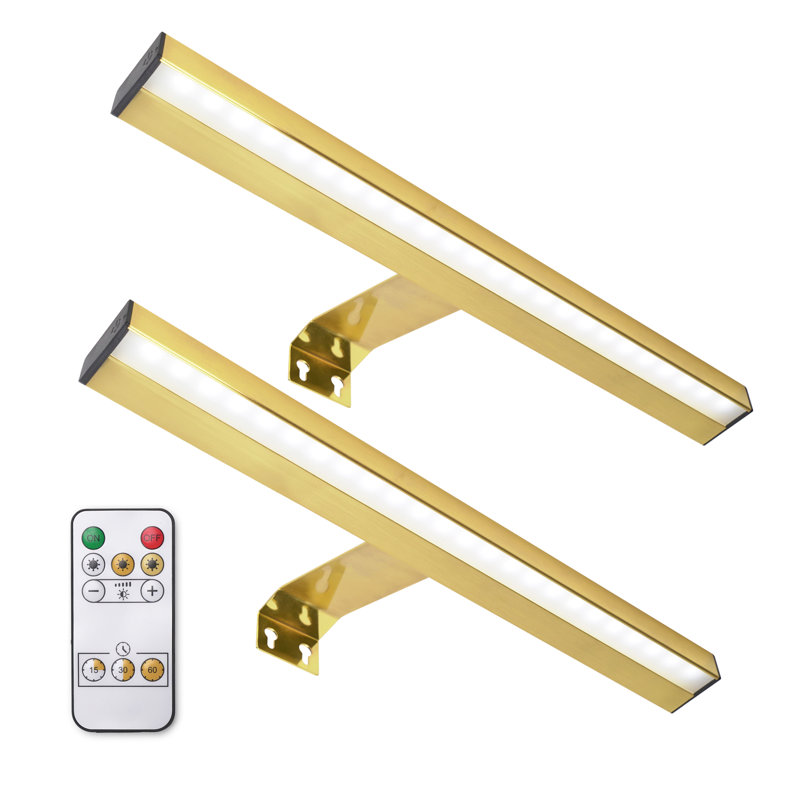 Simsar Plastic LED Flush Mounted Sconce, Gold