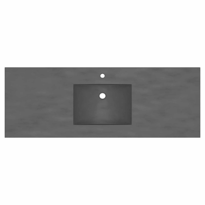 60" Palomar Vanity Top With Integral Sink In Earth - 8" Widespread Cutout, Slate, Single