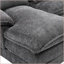 Grand canapé modulaire moderne en U Boucle - 110 po pour le salon, confortable et durable | Boucle | Dossier rembourré | Gris-1691329161