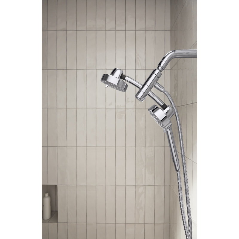 Kohler Awaken 2-In-1 Multifunction 1.75 GPM Shower Combo Kit, Showerhead and Handshower, Three Spray Settings, Chrome