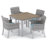 Travira Square Outdoor Dining Table With Umbrella Hole , 40'' in. W 40'' in. D-1898098857-1940053156