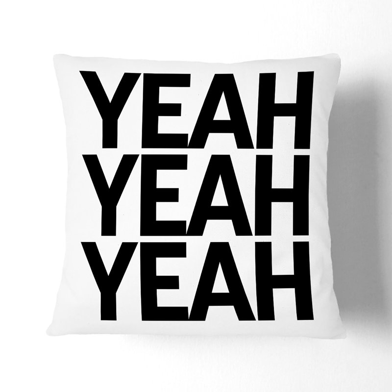 Square Cushion, Black, 55cm H x 55cm W x 20cm D