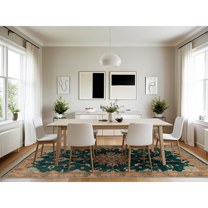 Machine Washable Overdyed Blue Area Rug, Rectangle 7' x 10'