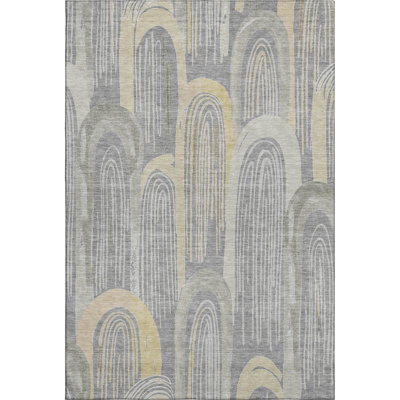 Premium Machine Washable Harjo AMF1588 Geometric Rug