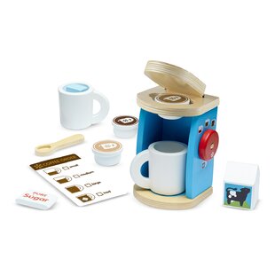 11 Piece Melissa & Doug Wooden Brew & Serve Coffee Set Learning Tools