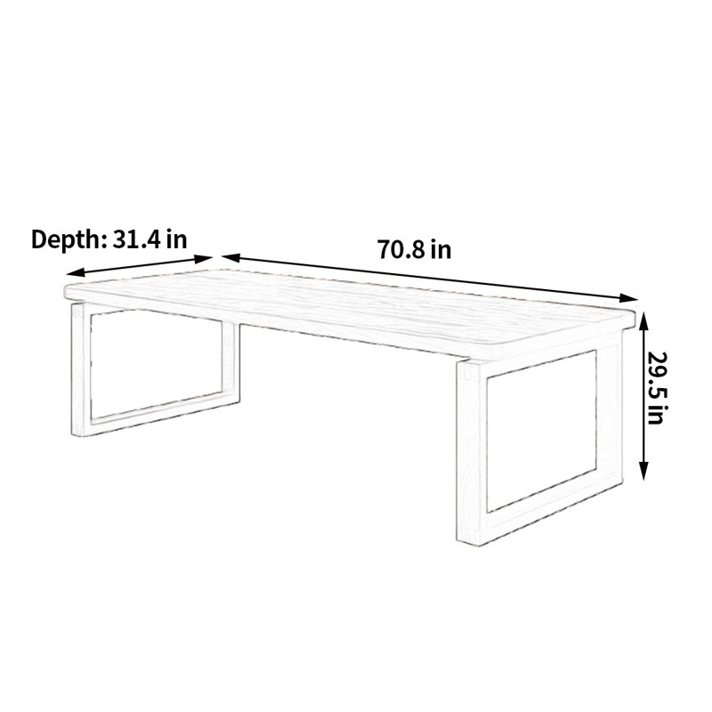 Shymier, H 29,5 po x L 70,8 po x l 31,4 po