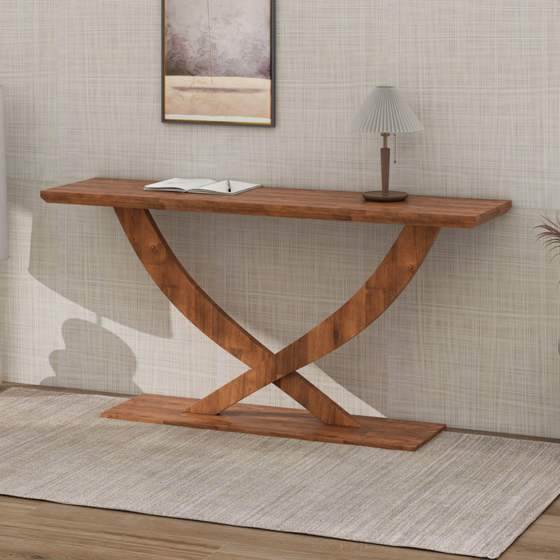 Console Home Home Modern, avec pieds croisés, Brun