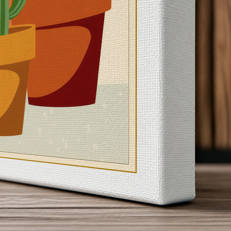 Desert Trio Botanical - Wrapped Canvas, 36x24 - 91.4 x 61.0 cm, White Border