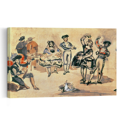 Danseuses espagnoles, estampe d'art mural impressionniste contemporaine de 1862