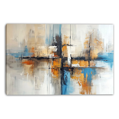 Art mural sur toile City Grid Pulse