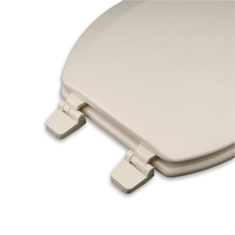 Elongated Toilet Seat and Lid, Biscuit/Linen