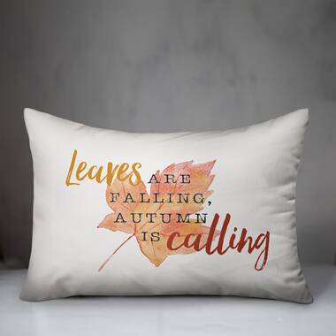 Autumn Leaves Lumbar Throw Pillow