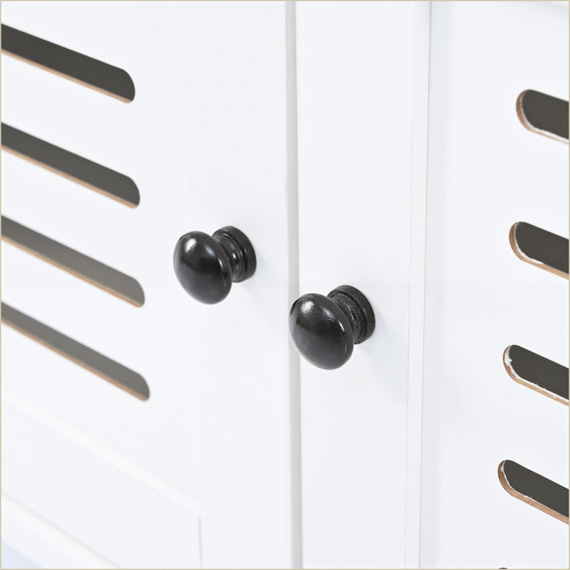 Portemanteaux pour vestibule, portemanteau 5 en 1 avec banc de rangement 47,2 po | Blanc | Panneau de particules, Blanc