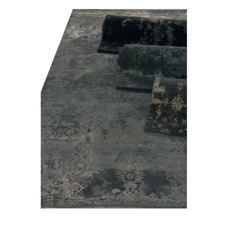 Hundley Wool Floral Area Rug, Rectangle 9' x 12'
