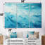 «Azure Blue Lagoon Horizon II - Coastal Waves», ensemble d'art sur toile-107753802-107753804
