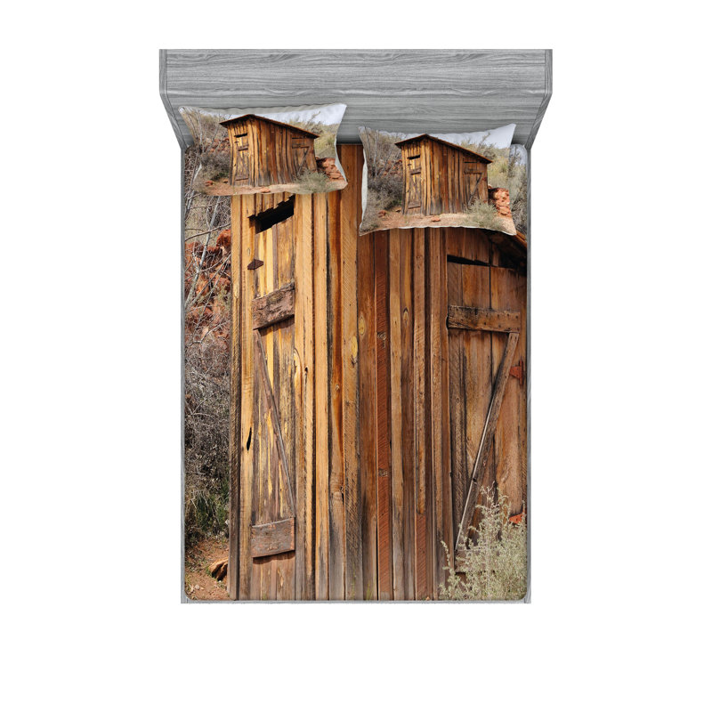 Drap-housse Ambesonne Outhouse, Ensemble de draps pour très grand lit californien