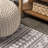 Imlil Tribal Geometric Stripe Light Gray/Cream Rug-2128198624