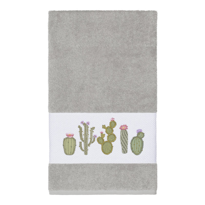 Serviette de bain en coton Mila, Gris clair